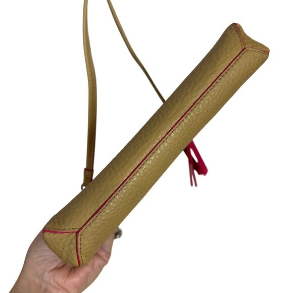 NEW Coach BLEECKER TRIPLE ZIP Leather Crossbody Camel Pink Ruby Edgepaint 51636 - Picture 6 of 12